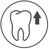 Icon Chirurgie - Zahn mit Richtungspfeil nach oben