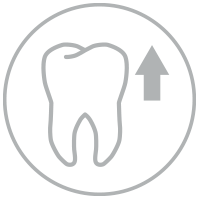 Icon Chirurgie - Zahn mit Richtungspfeil nach oben