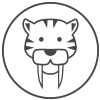 Icon Kinderzahnheilkunde - Kopf Säbelzahntiger