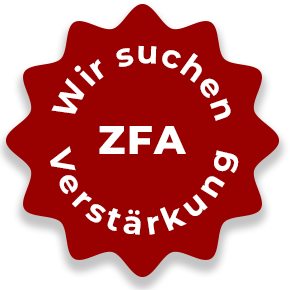 Stellenangebot Badge - Wir suchen ZFA Verstärkung